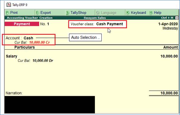 Examples Of Receipt Voucher In Tally